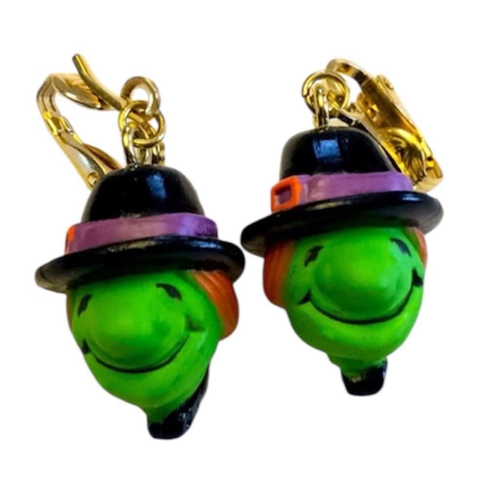VINTAGE HALLOWEEN HALLMARK CLIP EARRINGS
